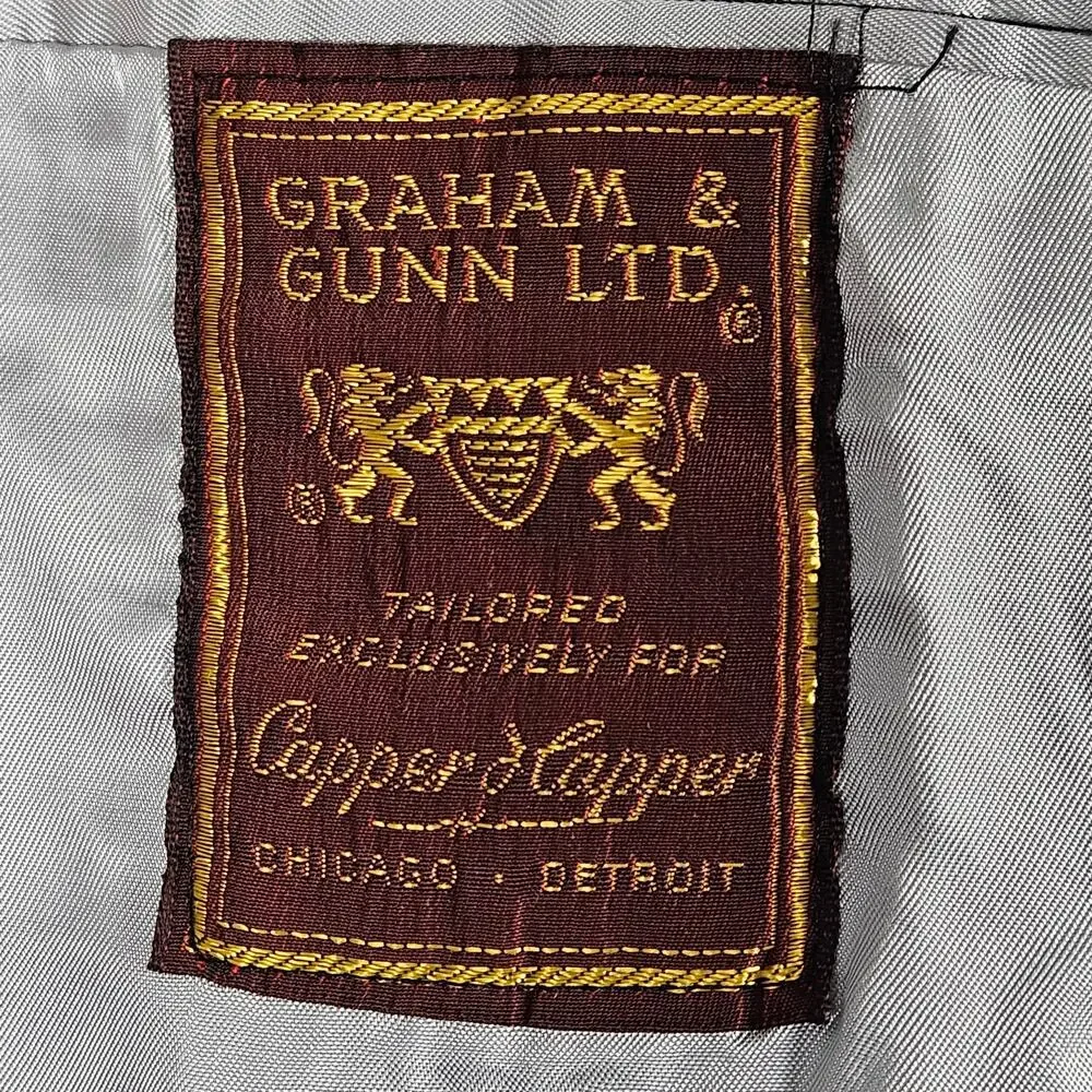 Graham & Gunn Mens‎ 44 Tweed Blazer Sport Coat Vintage 70s Multicolor Tweed